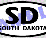 OVL490 South Dakota Oval Decal