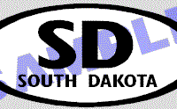  OVL490 South Dakota Oval Decal