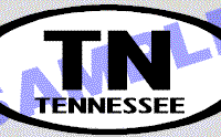  OVL491 Tennessee Oval Decal