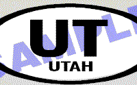  OVL493 Utah Oval Decal