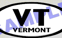  OVL494 Vermont Oval Decal