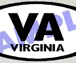 OVL495 Virginia Oval Decal