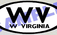  OVL497 West Virginia Oval Decal