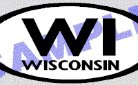  OVL498 Wisconsin Oval Decal
