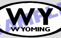 OVL499 Wyoming Oval Decal