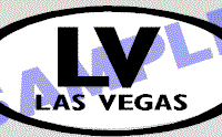  OVL503 Las Vegas Oval Decal