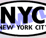 OVL508 New York City Oval Decal