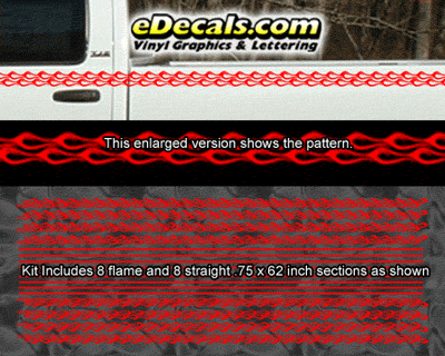 PSD102 Flame Lick Universal Fit Pinstripe Kit