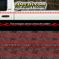  PSD103 Flame Sidewinder Universal Fit Pinstripe Kit