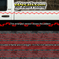  PSD106 Flame Wave Universal Fit Pinstripe Kit