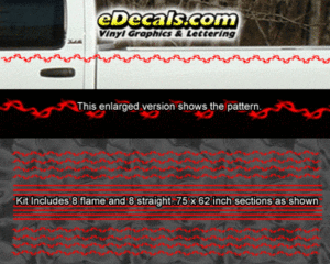 PSD106 Flame Wave Universal Fit Pinstripe Kit