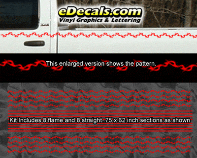 PSD106 Flame Wave Universal Fit Pinstripe Kit