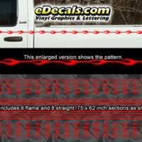  PSD107 Flame Line Universal Fit Pinstripe Kit
