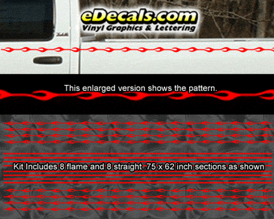 PSD107 Flame Line Universal Fit Pinstripe Kit