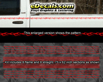 PSD108 Flame Fine Universal Fit Pinstripe Kit