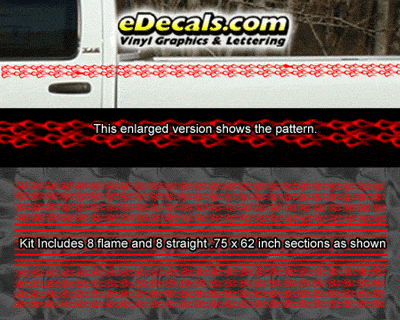 PSD109 Double Flame Fine Universal Fit Pinstripe Kit