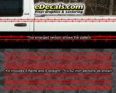 PSD113 Double Barbed Wire Universal Fit Pinstripe Kit