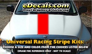 RSS902 Universal Single Racing Stripe Kit w/pinstripe