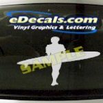 SPT101 Surfer Surfing Surfboard Sport Cartoon Decal