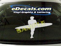 SPT101 Surfer Surfing Surfboard Sport Cartoon Decal