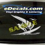 SPT102 Boat Sailing Water Sport Cartoon Decal
