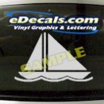 SPT103 Boat Sailing Water Sport Cartoon Decal