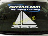  SPT103 Boat Sailing Water Sport Cartoon Decal
