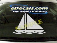 SPT103 Boat Sailing Water Sport Cartoon Decal