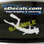 SPT105 Water Scuba Diving Diver Sport Cartoon Decal