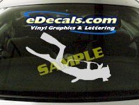  SPT105 Water Scuba Diving Diver Sport Cartoon Decal