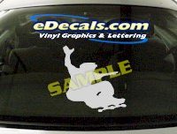  SPT107 Skateboarding Boarder Sport Cartoon Decal