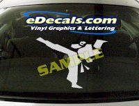  SPT108 Karate Kick Sport Cartoon Decal