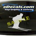 SPT110 Skiing Ski Sport Cartoon Decal