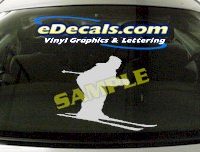  SPT110 Skiing Ski Sport Cartoon Decal