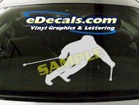  SPT111 Skiing Ski Sport Cartoon Decal