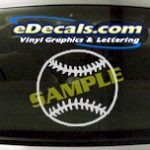 SPT113 Baseball Ball Sport Cartoon Decal