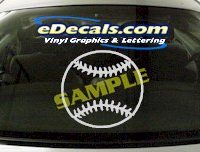  SPT113 Baseball Ball Sport Cartoon Decal