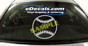 SPT113 Baseball Ball Sport Cartoon Decal