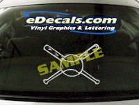  SPT115 Baseball Bat Ball Sport Cartoon Decal