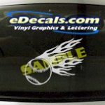 SPT117 Baseball Ball Flame Fire Sport Cartoon Decal