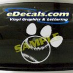 SPT118 Baseball Paw Sport Cartoon Decal