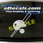 SPT119 Baseball Helmet Ball Sport Cartoon Decal