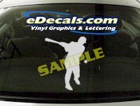 SPT121 Baseball Batter Hit Sport Cartoon Decal