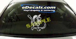 SPT122 Baseball Softball Mascot Sport Cartoon Decal