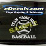 SPT123 Add Your Name Baseball Sport Cartoon Decal