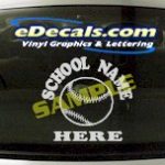 SPT125 Add Your Name Baseball Sport Cartoon Decal