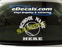  SPT125 Add Your Name Baseball Sport Cartoon Decal