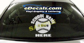 SPT126 Add Your Name Baseball Sport Cartoon Decal