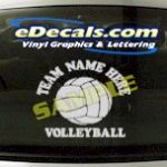 SPT129 Add Your Name Volleyball Sport Cartoon Decal