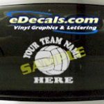 SPT130 Add Your Name Volleyball Sport Cartoon Decal